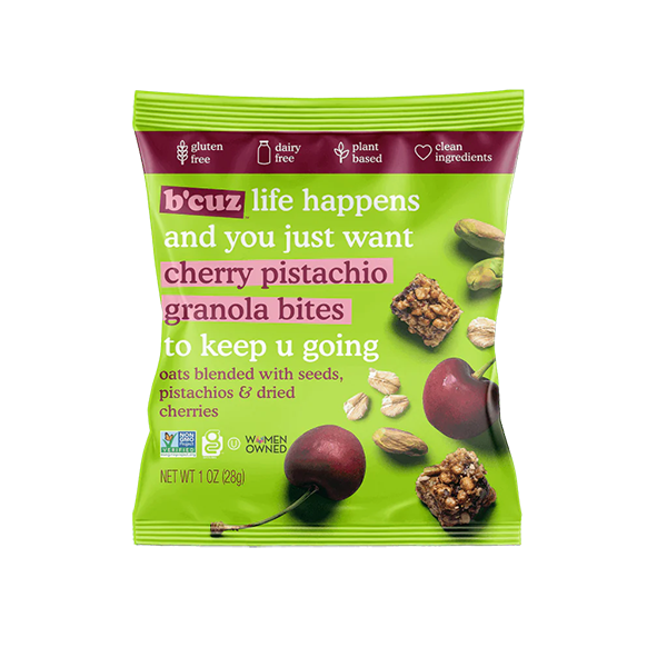 B'Cuz Snacks - Granola Bites - Cherry Pistachio 1oz