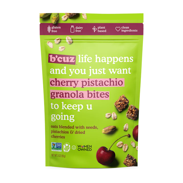 B'Cuz Snacks - Granola Bites - Cherry Pistachio 3oz