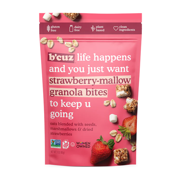 B'Cuz Snacks - Granola Bites - Strawberry Mallow 3oz
