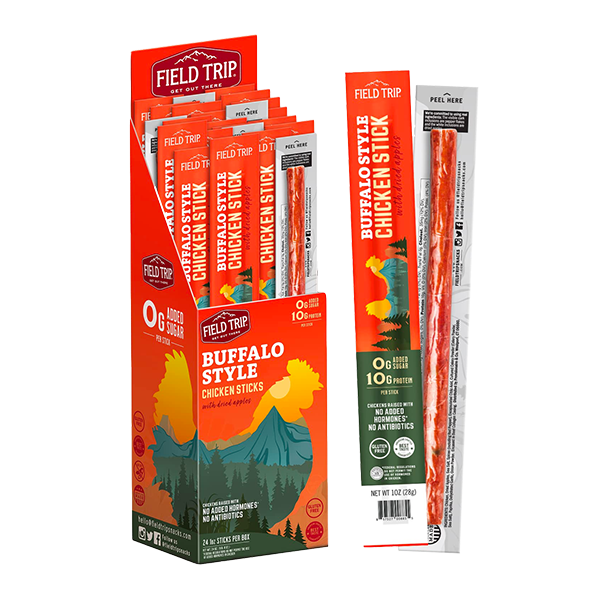 Field Trip Snacks - Chicken Sticks - Spicy Apple Buffalo Style 24ct/1oz