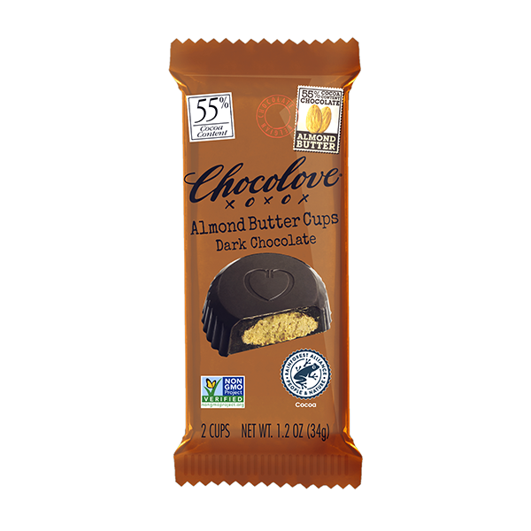 Chocolove - Cups - Almond Butter Dark Chocolate 12 /1.2oz (K)