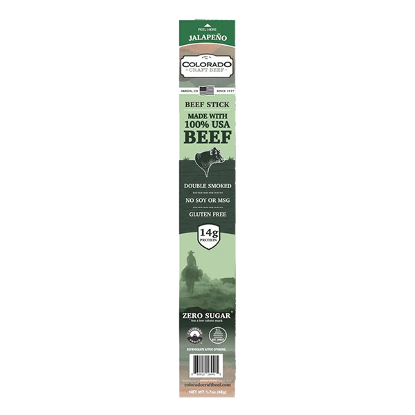 Colorado Craft Beef - All Beef Sticks - Jalapeno 20/1.7oz