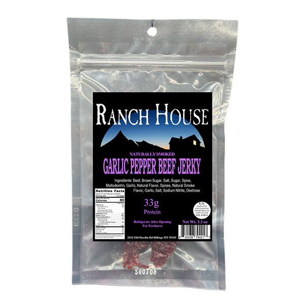 Ranch House - Beef Jerky - Garlic Pepper 3.3oz