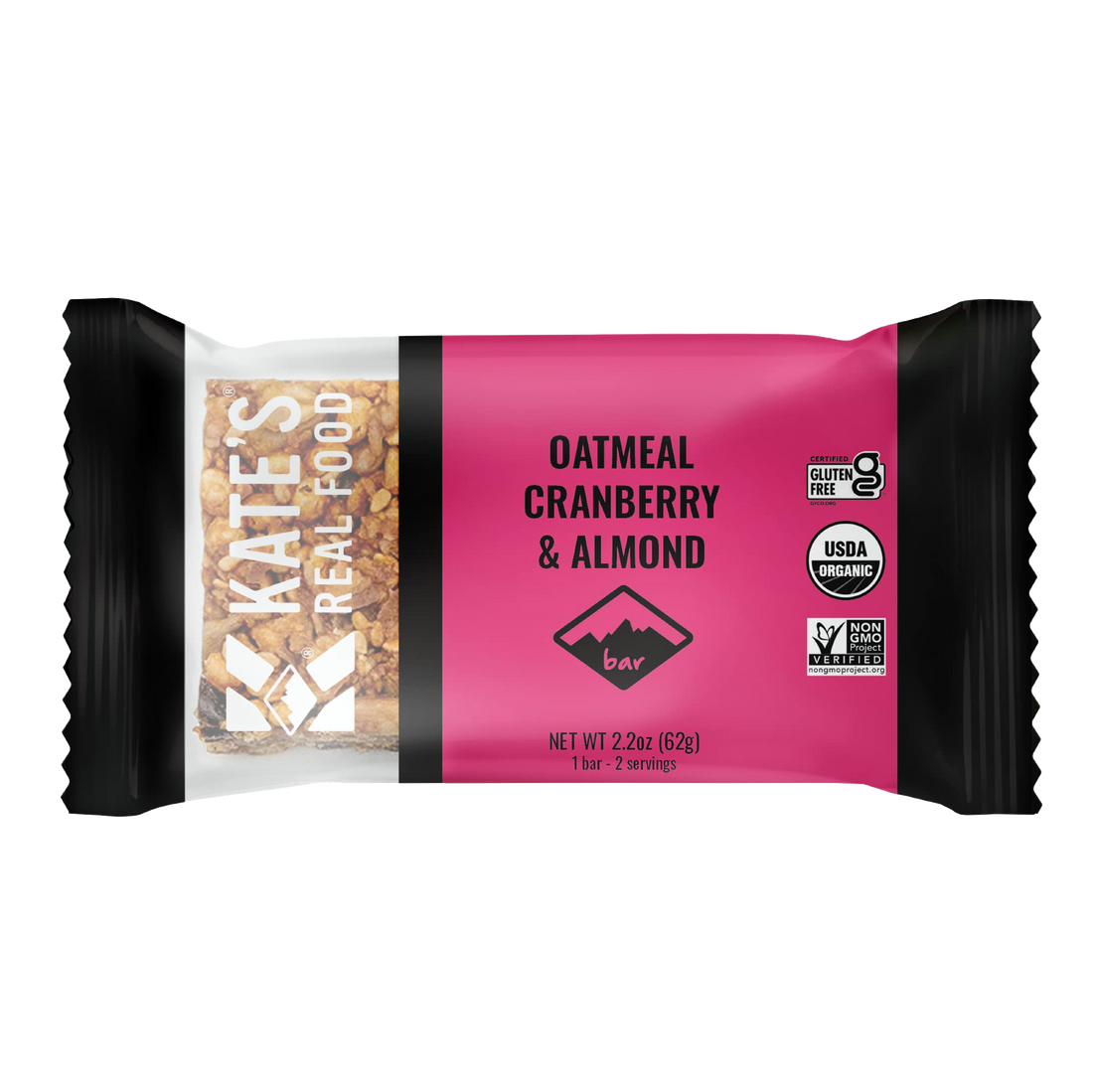 Kates Real Food - Nutritional Bar - Cranberry & Almond 12/2.2oz