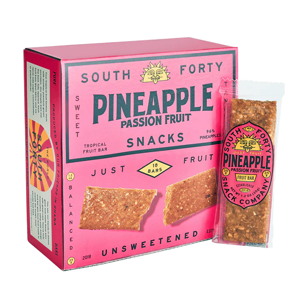 South 40 Snacks - Premium Fruit Bars - Pineapple Passion 18/1.2oz