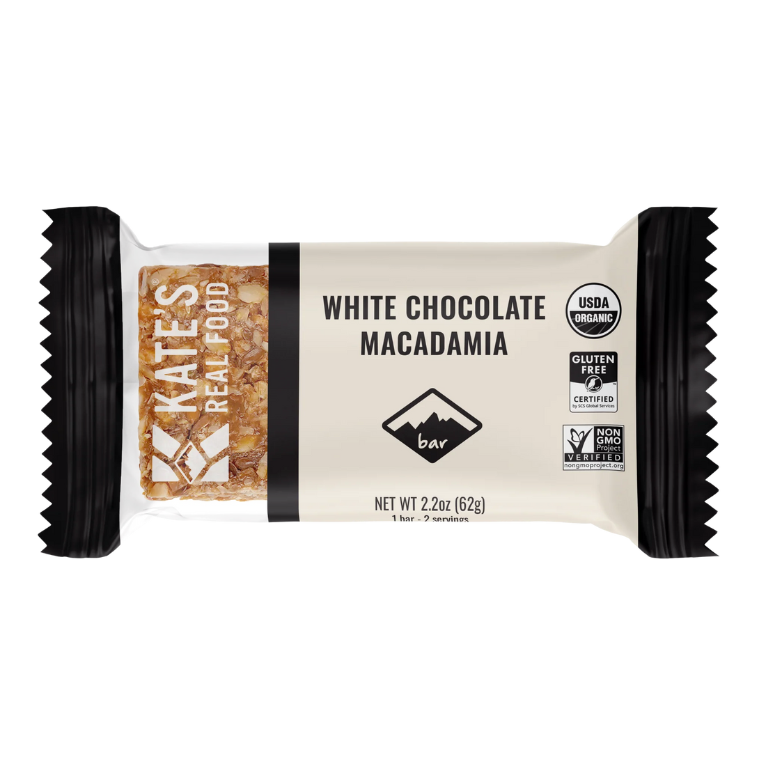 Kates Real Food - Nutritional Bar - White Chocolate Macadamia 12/2.2oz