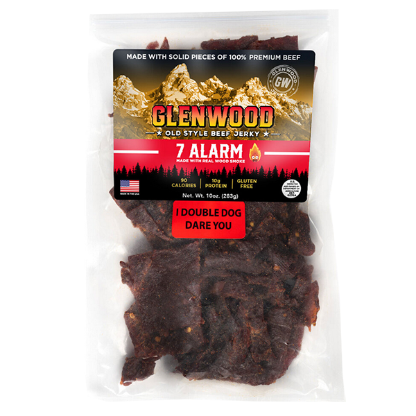 Glenwood Snacks - Beef Jerky - 7 Alarm 10oz - Colorado Food Showroom