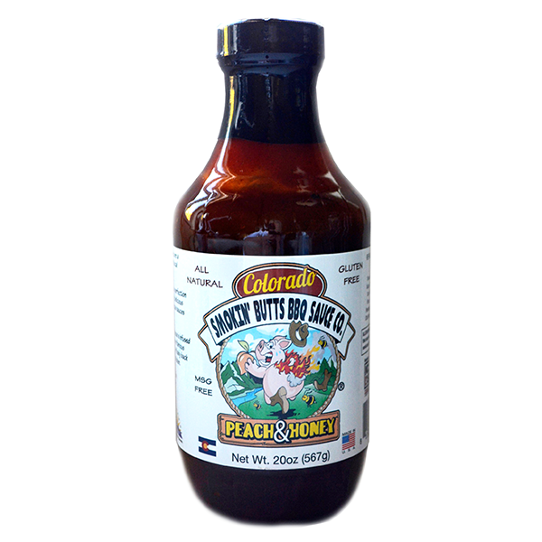 Colorado Smokin' Butts - Sauce - Peach & Honey BBQ 12/20oz - Colorado Food Showroom