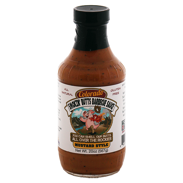 Colorado Smokin' Butts - Sauce - Mustard Style Smokin' Butts BBQ 12/20oz - Colorado Food Showroom