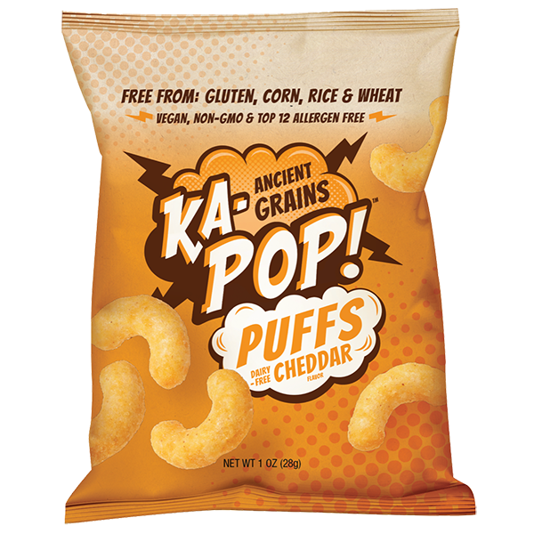 Ka-Pop! - Puffs - Vegan Cheddar 1oz - Colorado Food Showroom