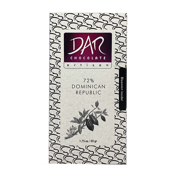 DAR Chocolate - Bars - 72% Dominican Republic 12/1.75oz - Colorado Food Showroom