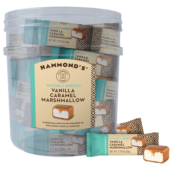 Hammond's - Mitchell Sweets - Caramel Marshmallows 54/0.7oz - Colorado Food Showroom