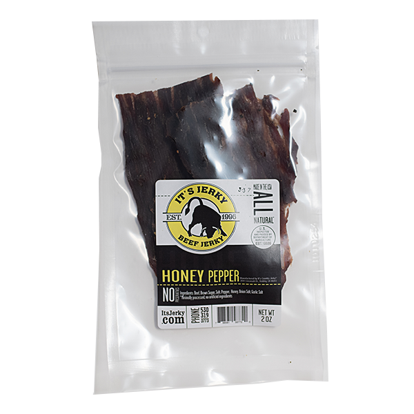 It's Jerky - Slab Cut Jerky - Honey Pepper 2oz - Colorado Food Showroom