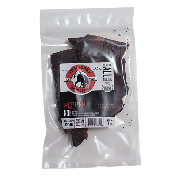 It's Jerky - Slab Cut Jerky - Pepper 2oz - Colorado Food Showroom