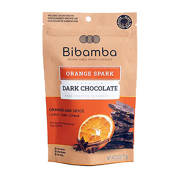 Bibamba - Chocolate - Orange Spark 2.5oz - Colorado Food Showroom