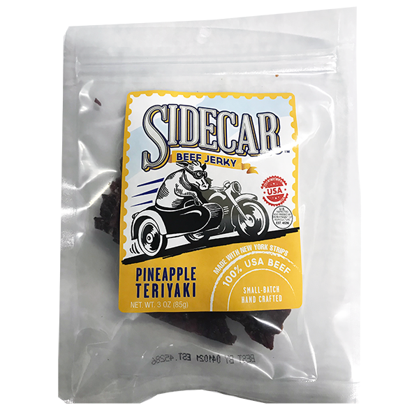 Side Car - Beef Jerky - Pineapple Teriyaki 3oz - Colorado Food Showroom