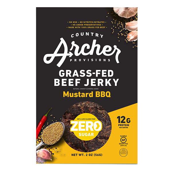 Country Archer - Zero Sugar - Mustard BBQ Beef Jerky 2oz - Colorado Food Showroom