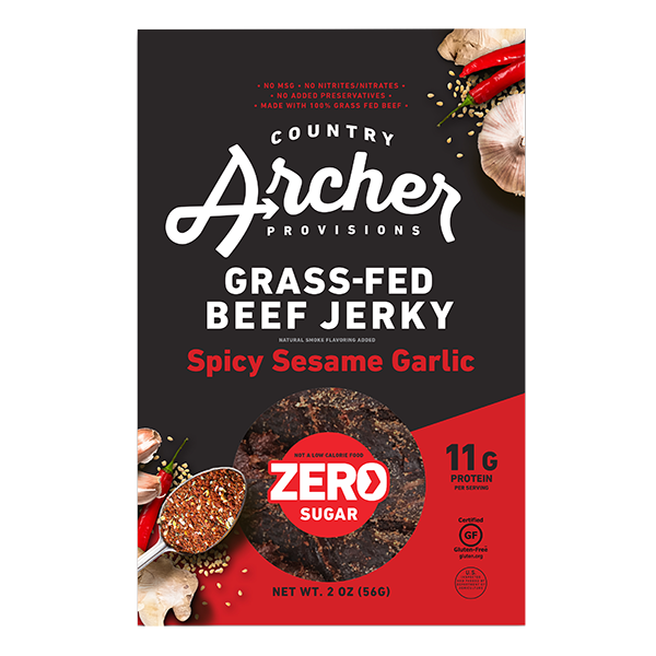 Country Archer - Zero Sugar - Spicy Sesame Garlic Beef Jerky 2oz - Colorado Food Showroom