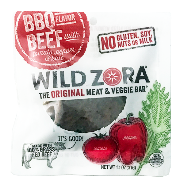 Wild Zora - Meat & Veggie Bars - BBQ Beef 10/1oz - Colorado Food Showroom