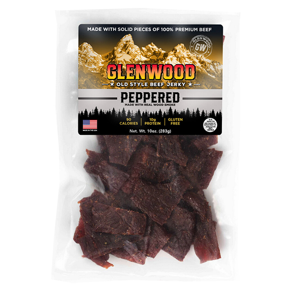 Glenwood Snacks - Beef Jerky - Peppered 10oz - Colorado Food Showroom
