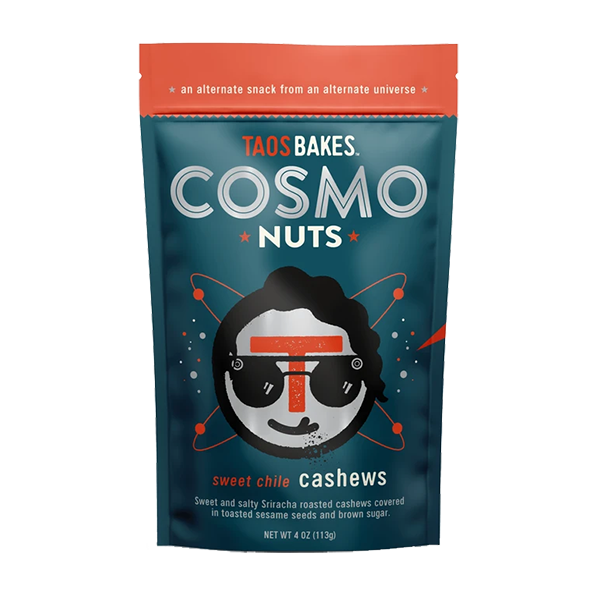 Taos Bakes - Cosmo Nuts - Sweet Chile Cashews 4oz - Colorado Food Showroom