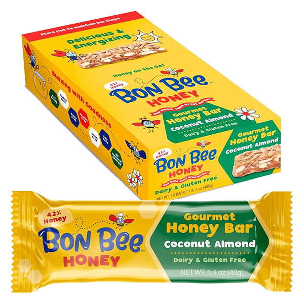 Bon Bee Honey - Nut Bar - Coconut Almond Honey Bar 12/1.4oz