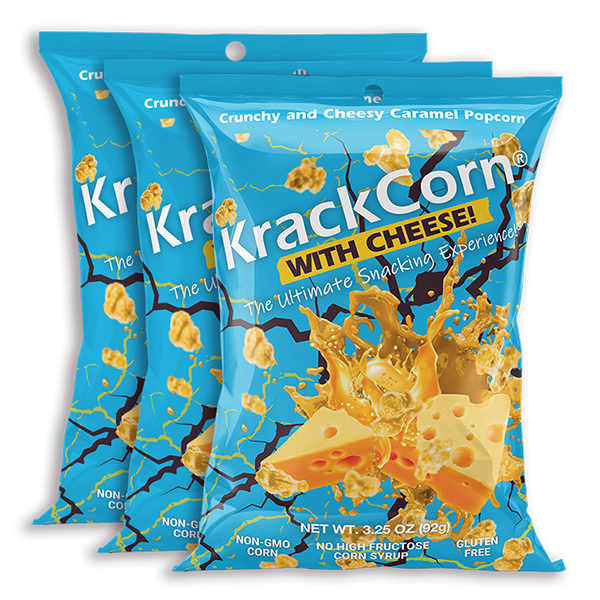 Krack Corn - Popcorn - Caramel Corn w/ CHEESE! 3.25oz