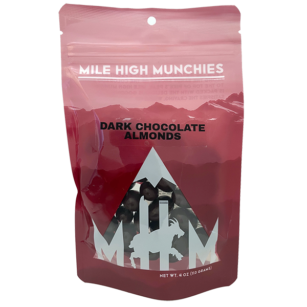 Mile High Munchies - Chocolate - Dark Chocolate Almonds 4oz