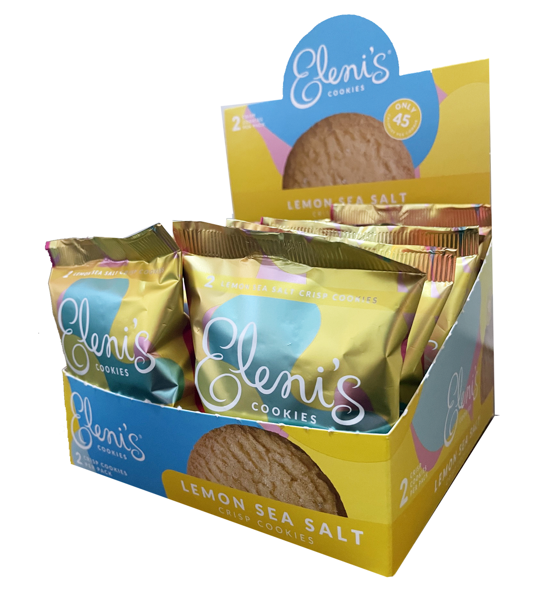 Eleni's Cookies - Twin-Pack Display - Lemon Sea Salt 14/0.71oz