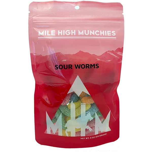 Mile High Munchies - Candy - Sour Worms 4oz