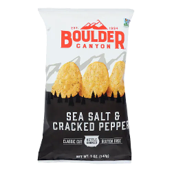 Boulder Canyon Chips - Sea Salt & Cracked Pepper 5oz - Colorado Food Showroom
