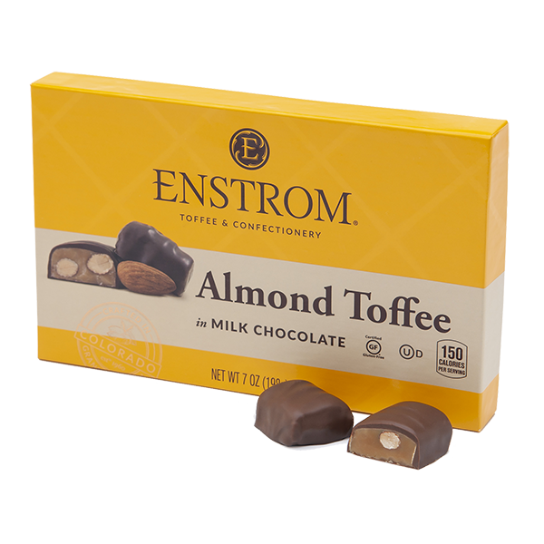 Enstrom - Toffee - Milk Chocolate Almond Toffee Petites Box 12/7oz (24163J) - Colorado Food Showroom
