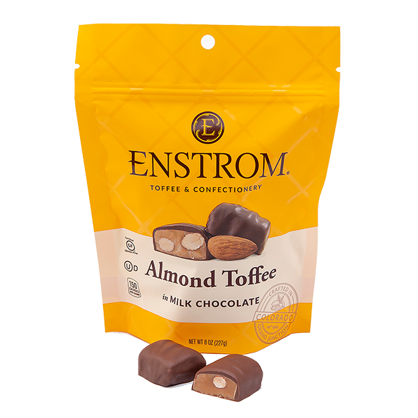 Enstrom - Toffee - Milk Chocolate Almond Toffee Petites Bag 6/4oz (24345/24356P) - Colorado Food Showroom