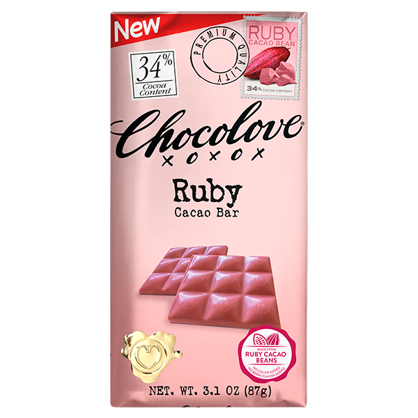 Chocolove - Large Bars - Ruby Cacao Bar 12/3.2oz - Colorado Food Showroom