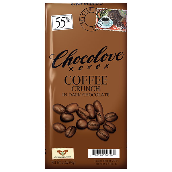 Chocolove - Large Bars - Coffee Crunch Dark Chocolate 12/3.2oz (K) - Colorado Food Showroom