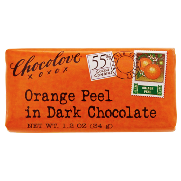 Chocolove - Mini Bars - Orange Peel Dark Chocolate 12/1.3oz (K) - Colorado Food Showroom