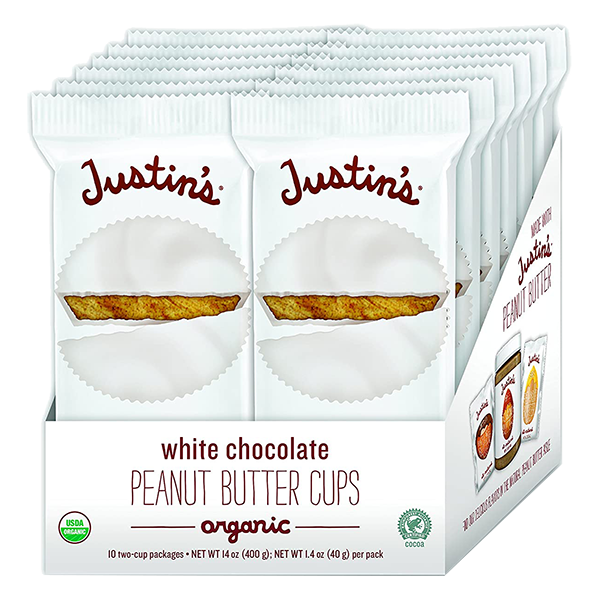 Justin's - Peanut Butter Cups - White Chocolate 12/1.4oz (GF) (K) - Colorado Food Showroom