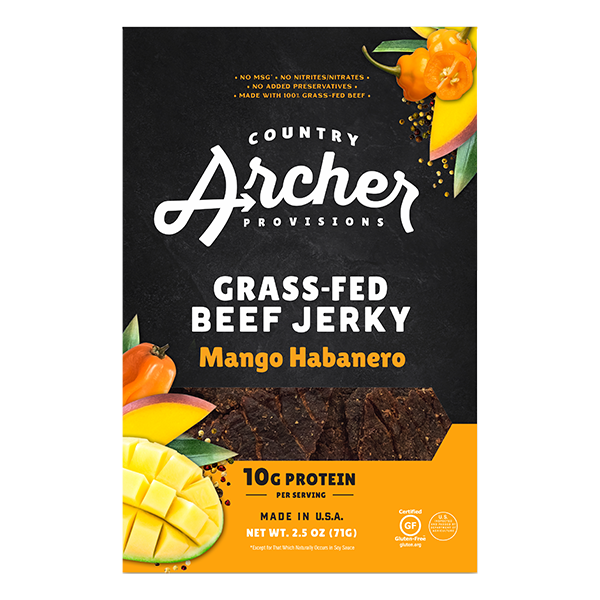 Country Archer - Traditional Jerky - Mango Habanero Beef Jerky 2.5oz - Colorado Food Showroom