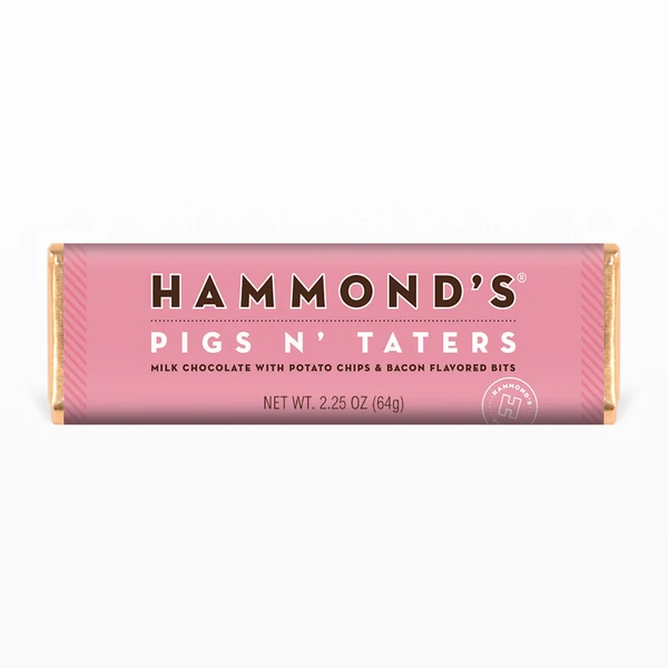 Hammond's - Chocolate Bar - Pigs N' Taters 12/2.25oz - Colorado Food Showroom