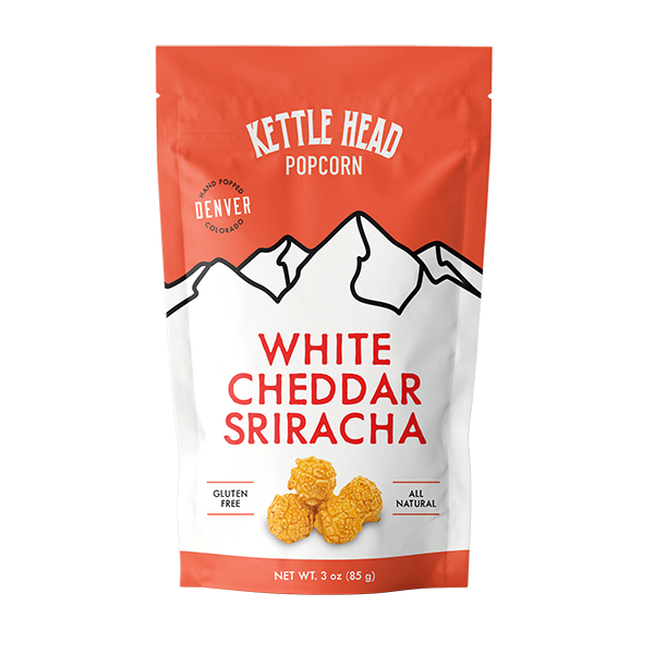 Kettle Head Popcorn - Popcorn - White Cheddar Sriracha 3oz ***SPECIAL ORDER - Colorado Food Showroom