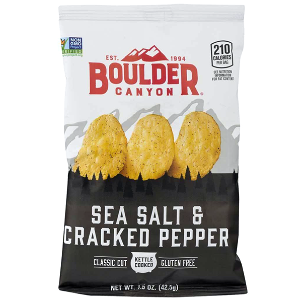 Boulder Canyon Chips - Sea Salt & Cracked Pepper 1.5oz - Colorado Food Showroom