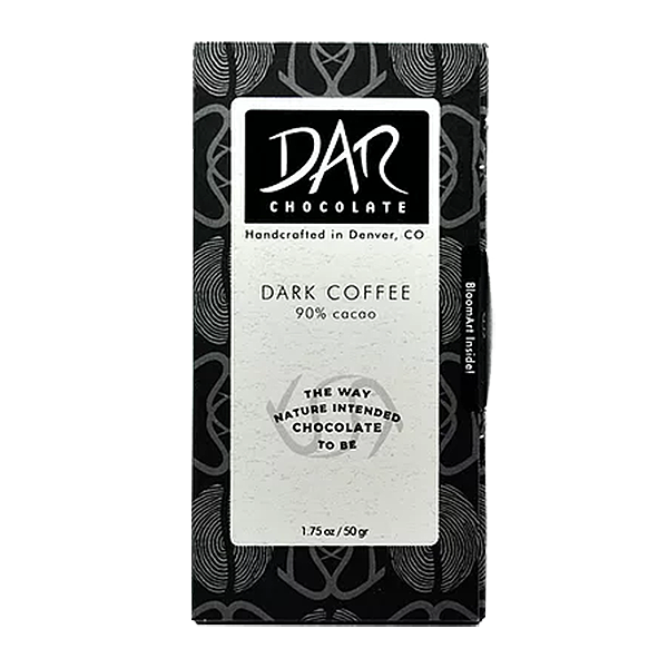 DAR Chocolate - Bars - 90% Dark Coffee 12/1.75oz - Colorado Food Showroom
