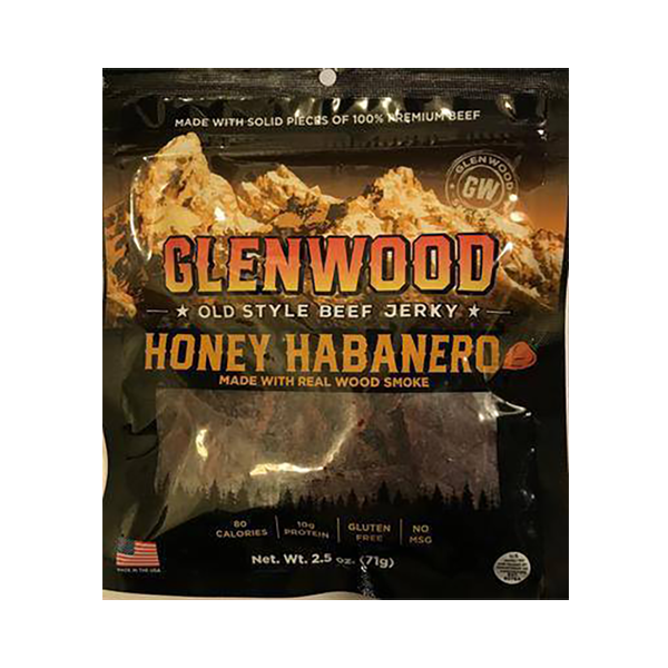 Glenwood Snacks - Beef Jerky - Honey Habanero 2.5oz - Colorado Food Showroom
