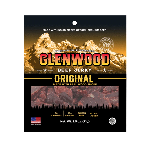 Glenwood Snacks - Beef Jerky - Original 2.5oz - Colorado Food Showroom