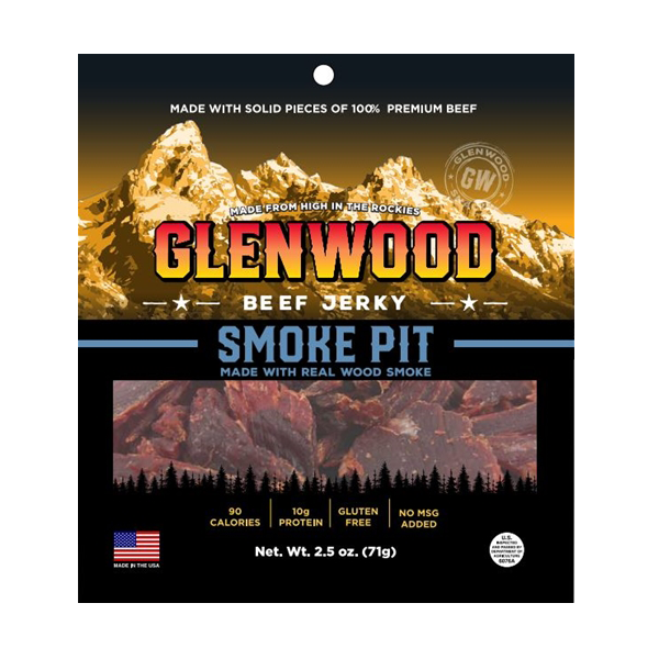 Glenwood Snacks - Beef Jerky - Smoke Pit 2.5oz - Colorado Food Showroom