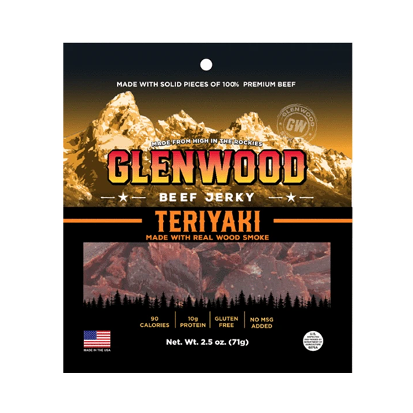 Glenwood Snacks - Beef Jerky - Teriyaki 2.5oz - Colorado Food Showroom