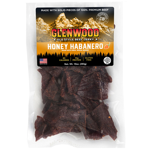 Glenwood Snacks - Beef Jerky - Honey Habanero 10oz - Colorado Food Showroom
