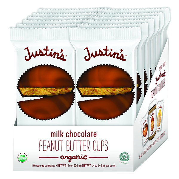Justin's - Peanut Butter Cups - Milk Chocolate 12/1.4oz (GF) (K) - Colorado Food Showroom