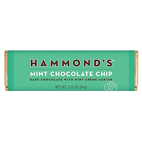Hammond's - Chocolate Bar - Mint Chocolate Chip Dark Chocolate 12/2.25oz - Colorado Food Showroom