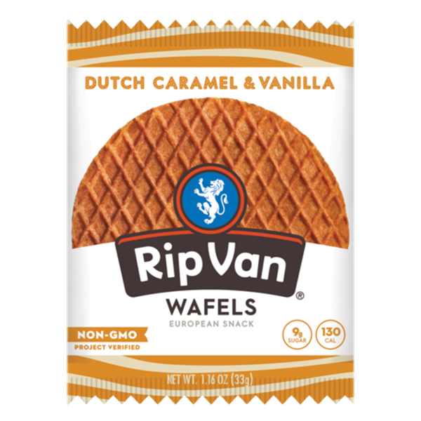 Rip Van Wafels - Stroopwafel - Dutch Caramel & Vanilla 12/1oz - Colorado Food Showroom